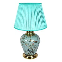 Sea Green Table Lamp with Stunning Artwork for Home or Office Decor Sea Green Table Lamp with Stunning Artwork for Home or Office Decor