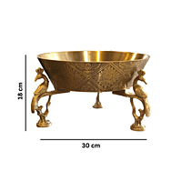 Peacock Water Bowl with Stand Peacock Water Bowl with Stand