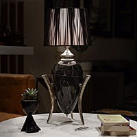 Stylish Black Texture Table Lamp - Perfect for Any Interior Décor Stylish Black Texture Table Lamp - Perfect for Any Interior Décor