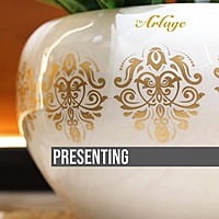 White and Dull Gold Metal Planter for Indoor Natural Plants White and Dull Gold Metal Planter for Indoor Natural Plants
