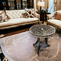 Antique Black Horn Stand Coffee Table