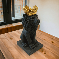 Black Lion with Crown