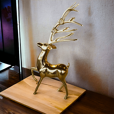 Brass Deer Statue