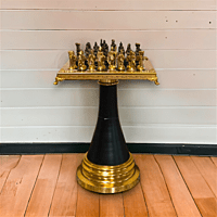 Historical Greek vs Roman Army Chess Set with Stand Historical Greek vs Roman Army Chess Set with Stand