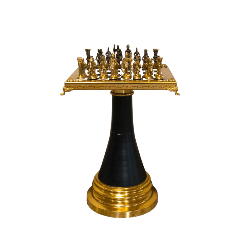 Historical Greek vs Roman Army Chess Set with Stand Historical Greek vs Roman Army Chess Set with Stand