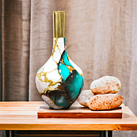 Metal vase with unique design