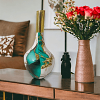Metal vase with unique design