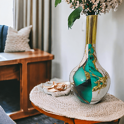 Metal vase with unique design