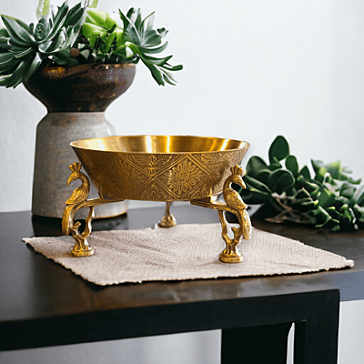 Peacock Water Bowl with Stand
