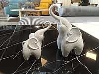 Set of 2 Elephant Table Statue