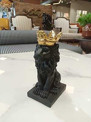 Black Lion with Crown