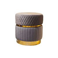 Gray Fabric Paffy Stool